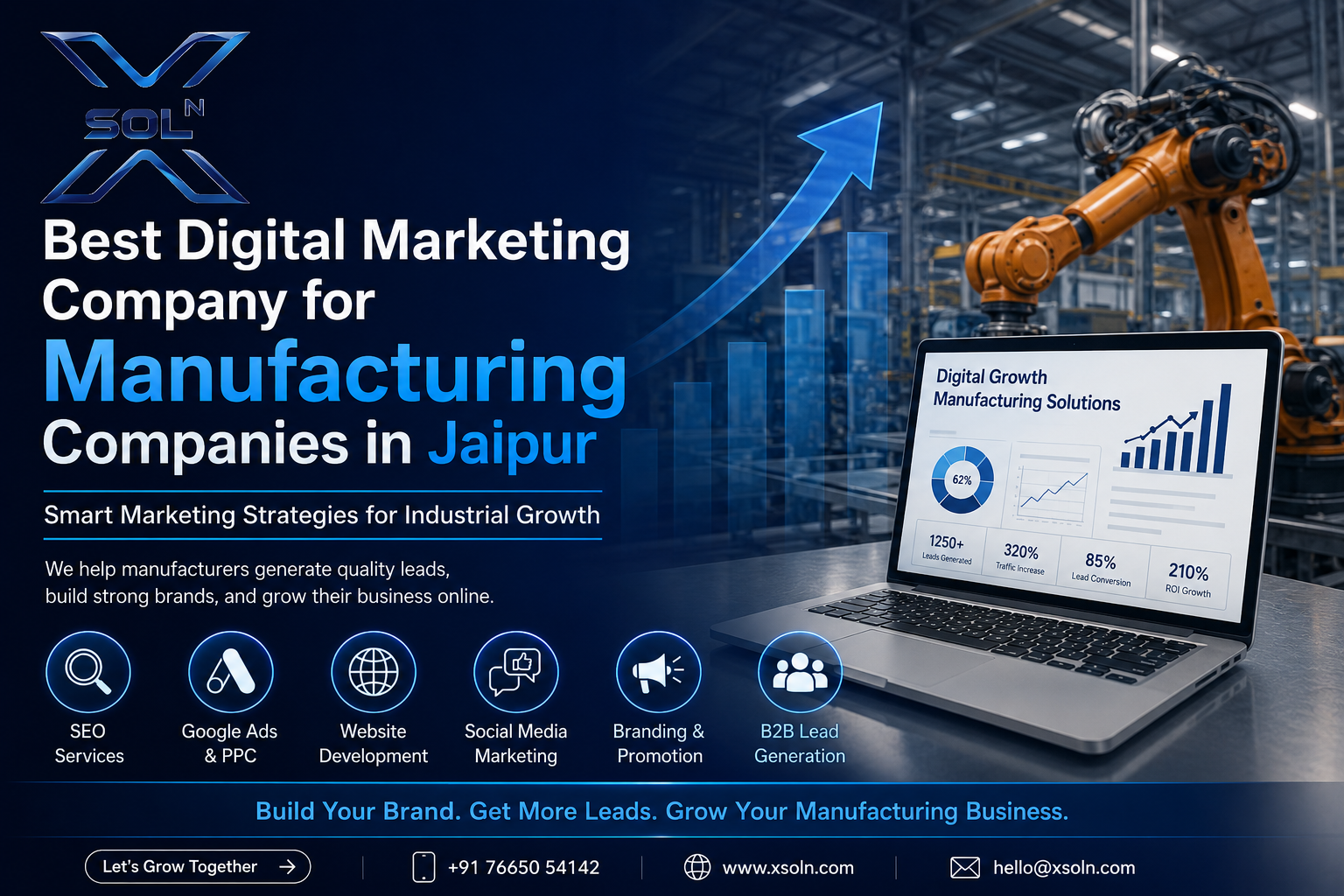 Best Digital Marketing Company for Manufacturing Companies in Jaipur | Xsoln Technologies