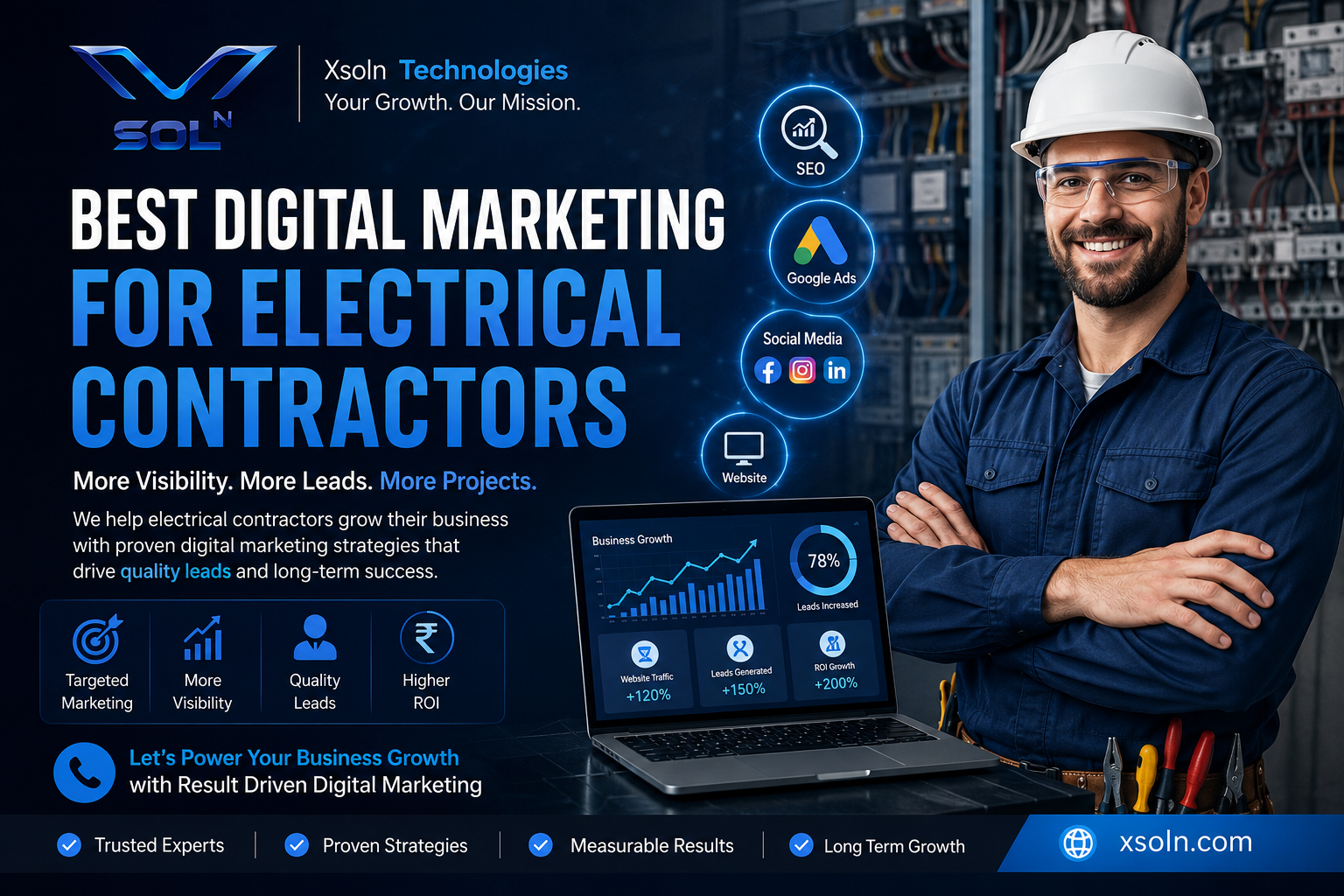 Best Digital Marketing for Electrical Contractors | Xsoln Technologies